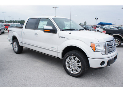 ford f 150 2011 white platinum gasoline 6 cylinders 4 wheel drive automatic 77388