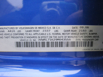 volkswagen jetta 2009 blue sedan tdi diesel 4 cylinders front wheel drive automatic 46410
