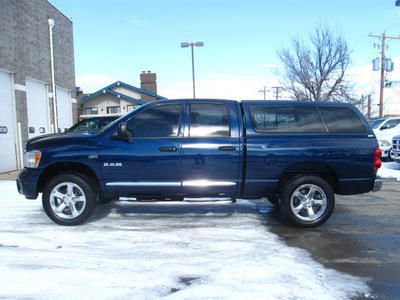 dodge ram pickup 1500 2008 blue laramie gasoline 8 cylinders 4 wheel drive automatic 80301
