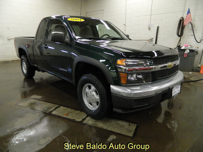 chevrolet colorado 2004 green pickup truck ls gasoline 5 cylinders 4 wheel drive automatic 14304
