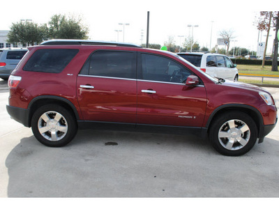 gmc acadia 2007 red suv slt gasoline 6 cylinders front wheel drive automatic 77090