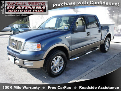 ford f 150 2004 dk  blue lariat gasoline 8 cylinders 4 wheel drive automatic 77388