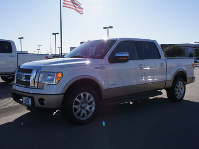 ford f 150 2011 white king ranch gasoline 6 cylinders 2 wheel drive automatic 76018