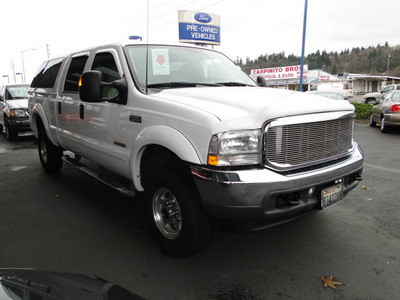 ford f 350 super duty 2003 white lariat diesel 8 cylinders 4 wheel drive automatic 98032