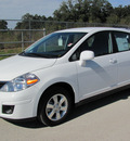 nissan versa 2012 white hatchback s gasoline 4 cylinders front wheel drive automatic 33884