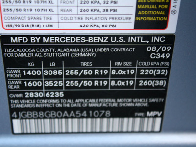 mercedes benz m class 2010 alpine rain suv ml350 4matic gasoline 6 cylinders all whee drive automatic 07701
