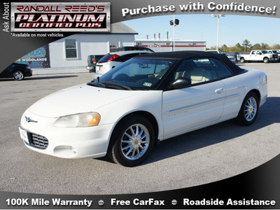 chrysler sebring 2001 white limited gasoline 6 cylinders front wheel drive automatic 77388