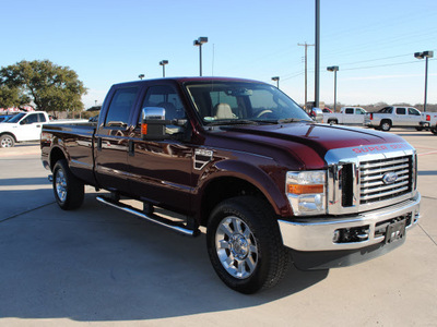 ford f 250 super duty 2008 maroon lariat diesel 8 cylinders 4 wheel drive automatic 76087