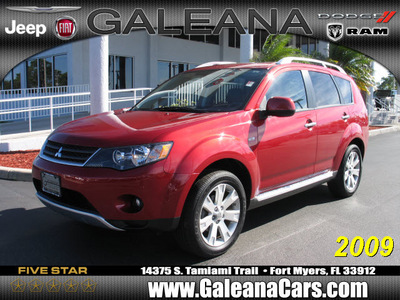mitsubishi outlander 2009 red suv se gasoline 4 cylinders front wheel drive automatic 33912