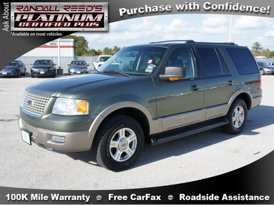 ford expedition 2003 dk  green suv eddie bauer gasoline 8 cylinders rear wheel drive 4 speed automatic 77388
