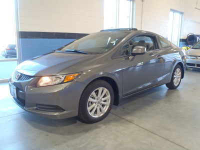 honda civic 2012 gray coupe ex gasoline 4 cylinders front wheel drive automatic 28557