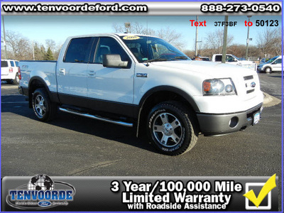 ford f 150 2008 white pickup truck supercrew fx4 off road flex fuel 8 cylinders 4 wheel drive automatic 56301