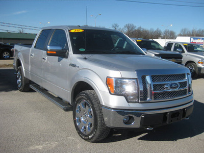ford f 150 2010 silver lariat flex fuel 8 cylinders 4 wheel drive automatic 62863