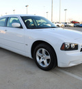 dodge charger 2010 white sedan sxt gasoline 6 cylinders rear wheel drive automatic 75228
