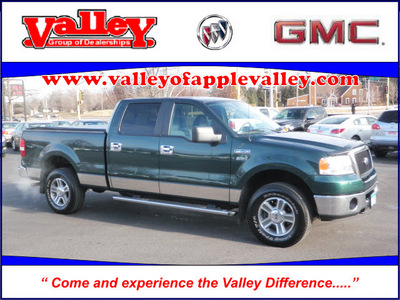 ford f 150 2007 green pickup truck supercrew xlt 4x4 flex fuel 8 cylinders 4 wheel drive automatic 55124