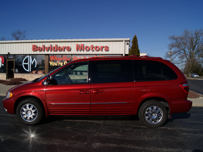 chrysler town and country 2004 red van limited gasoline 6 cylinders front wheel drive automatic 61008