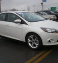 ford focus 2012 white hatchback titanium gasoline 4 cylinders front wheel drive automatic 13502