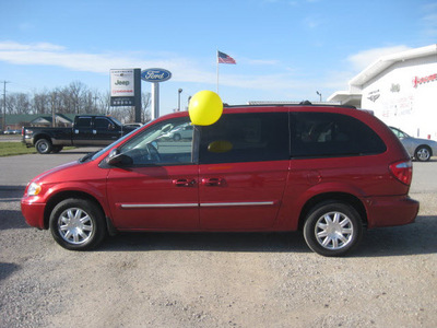 chrysler town and country 2005 red van signature series gasoline 6 cylinders front wheel drive automatic 62863