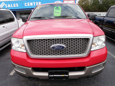 ford f 150 2004 bright red clearcoa lariat gasoline 8 cylinders rear wheel drive automatic with overdrive 32401