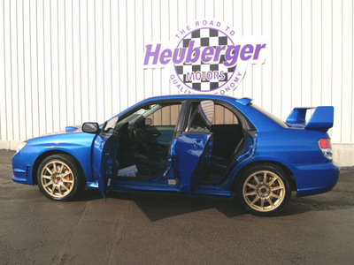 subaru impreza 2007 blue sedan wrx sti gasoline 4 cylinders all whee drive 6 speed manual 80905