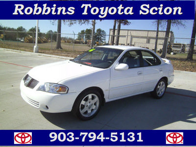 nissan sentra 2006 white sedan 1 8 s gasoline 4 cylinders front wheel drive automatic 75503