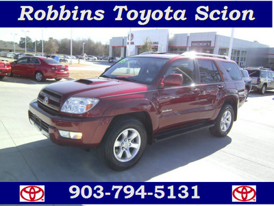 toyota 4runner 2005 red suv sr5 gasoline 6 cylinders rear wheel drive automatic 75503