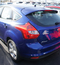 ford focus 2012 blue hatchback se gasoline 4 cylinders front wheel drive automatic 08753