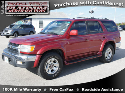 toyota 4runner 2002 red suv sr5 gasoline 6 cylinders rear wheel drive automatic 77388