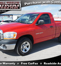 dodge ram pickup 1500 2006 red pickup truck st gasoline 6 cylinders rear wheel drive automatic 77388