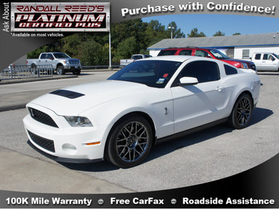 ford shelby gt500 2011 white coupe gasoline 8 cylinders rear wheel drive 6 speed manual 77388