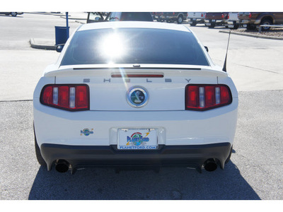 ford shelby gt500 2011 white coupe gasoline 8 cylinders rear wheel drive 6 speed manual 77388