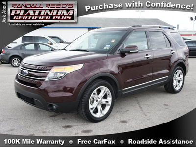 ford explorer 2011 maroon suv limited gasoline 6 cylinders 2 wheel drive 6 speed automatic 77388