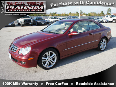mercedes benz clk class 2006 dk  red coupe clk350 gasoline 6 cylinders rear wheel drive shiftable automatic 77388