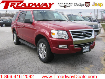 ford explorer 2010 red suv xlt gasoline 6 cylinders 4 wheel drive automatic with overdrive 45840