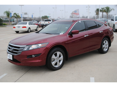honda accord crosstour 2010 red wagon ex gasoline 6 cylinders front wheel drive automatic 77065