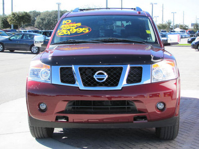 nissan armada 2010 red suv titanium flex fuel 8 cylinders 2 wheel drive automatic 33884