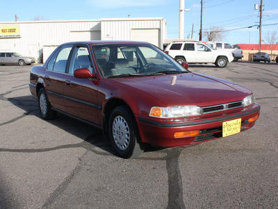 honda accord 1993 red sedan lx gasoline 4 cylinders front wheel drive 5 speed manual 80229