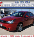 ford focus 2010 red sedan ses gasoline 4 cylinders front wheel drive automatic 75228