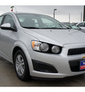 chevrolet sonic 2012 silver sedan gasoline 4 cylinders front wheel drive automatic 77090