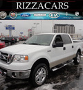 ford f 150 2008 whitetan xlt 4x4 flex fuel 8 cylinders 4 wheel drive automatic with overdrive 60546