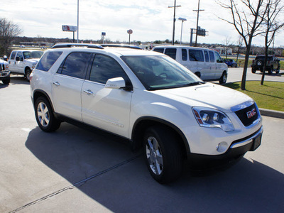 gmc acadia 2008 white suv slt 1 gasoline 6 cylinders front wheel drive automatic 76205