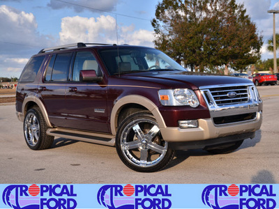 ford explorer 2007 burgundy suv eddie bauer gasoline 6 cylinders rear wheel drive automatic 32837