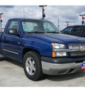 chevrolet silverado 1500 2004 blue pickup truck ls gasoline 8 cylinders rear wheel drive automatic 77090