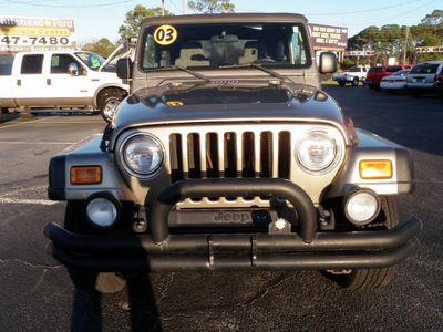 jeep wrangler 2003 beige suv rubicon gasoline 6 cylinders 4 wheel drive automatic 32401