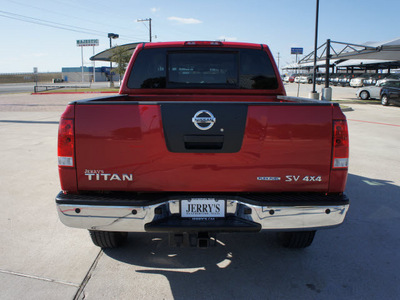 nissan titan 2011 red sv flex fuel 8 cylinders 4 wheel drive automatic 76087