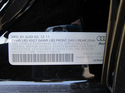 audi a4 2012 black sedan 2 0t quattro premium plus gasoline 4 cylinders all whee drive 8 speed tiptronic 46410