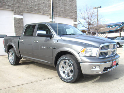 ram ram pickup 1500 2012 mineral gray metall laramie gasoline 8 cylinders 4 wheel drive automatic 80301