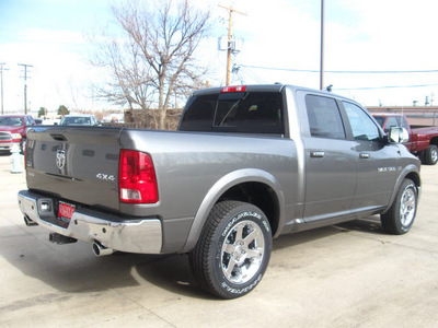 ram ram pickup 1500 2012 mineral gray metall laramie gasoline 8 cylinders 4 wheel drive automatic 80301