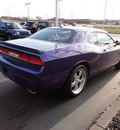 dodge challenger 2010 purple coupe r t classic gasoline 8 cylinders rear wheel drive 6 speed manual 45036