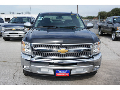 chevrolet silverado 1500 2012 black pickup truck lt flex fuel 8 cylinders 2 wheel drive 6 spd auto,elec cntlled t 77090